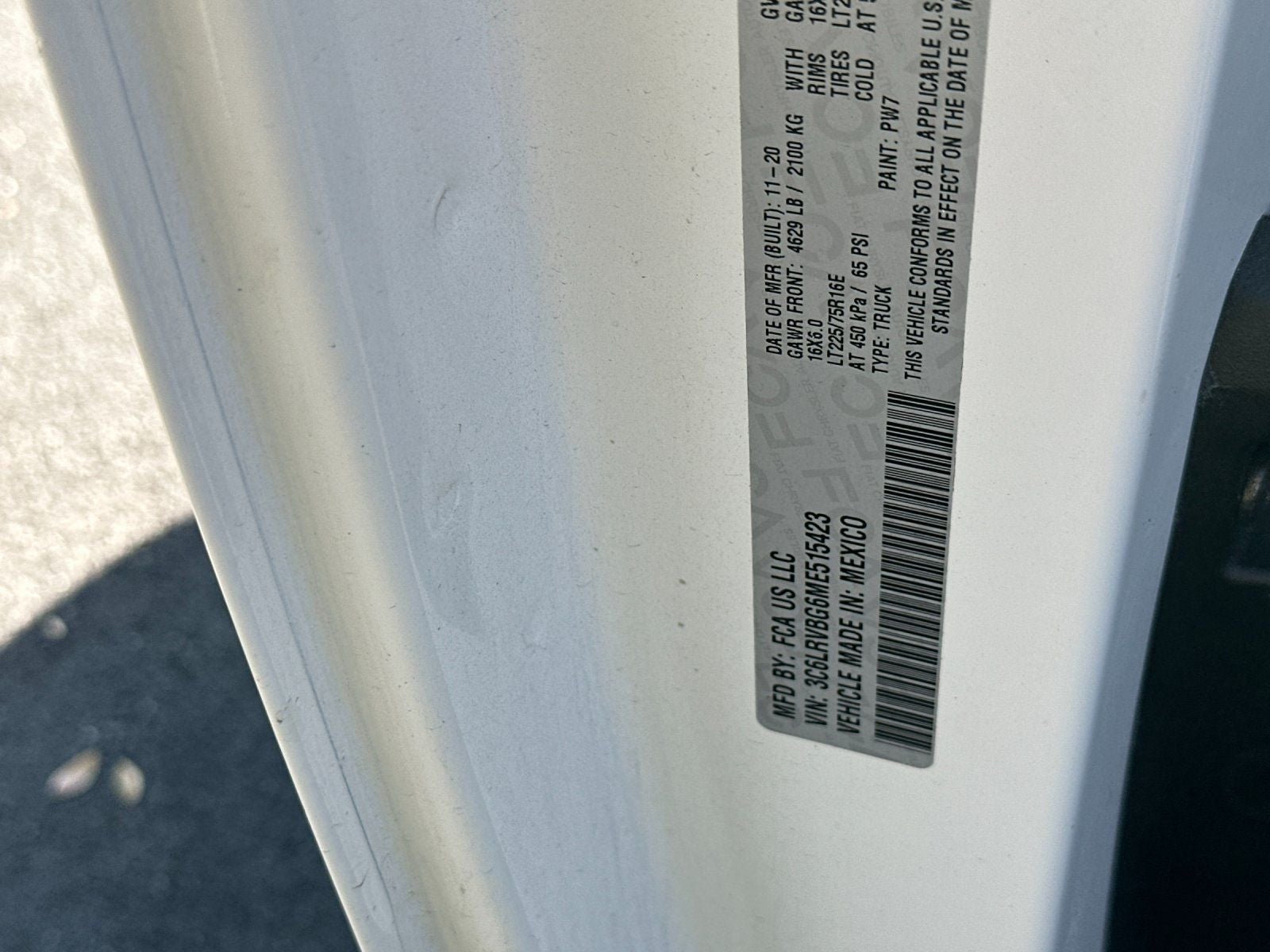 2021 RAM ProMaster 1500 Base