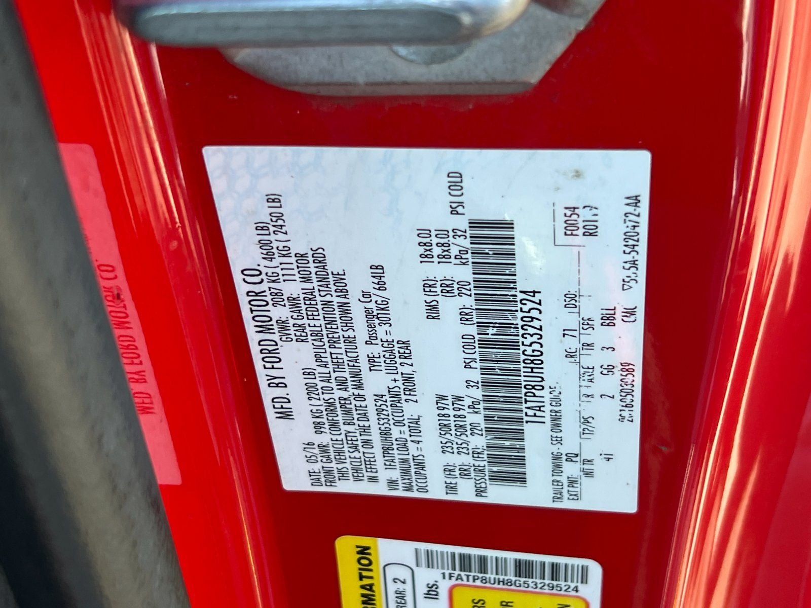 2016 Ford Mustang EcoBoost Premium