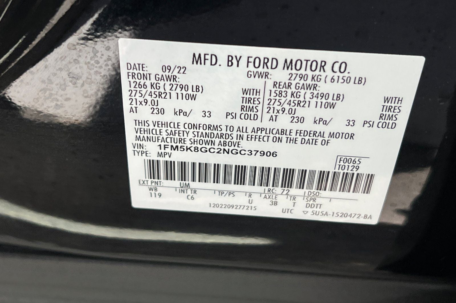 2022 Ford Explorer ST PERFORMANCE 4WD