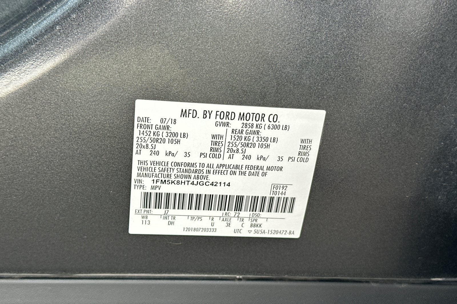 2018 Ford Explorer Platinum 4WD