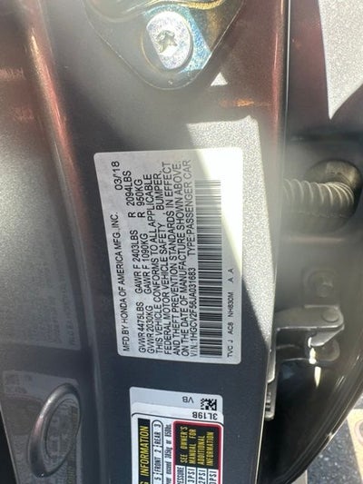 2018 Honda Accord EX-L 2.0T