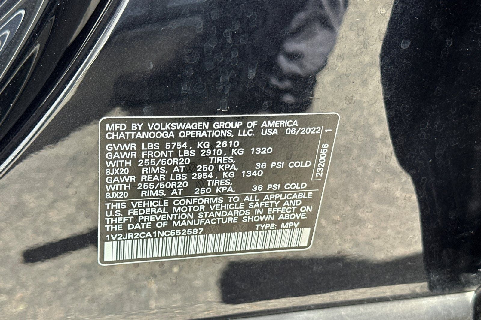 2022 Volkswagen Atlas 3.6L V6 SE w/Technology