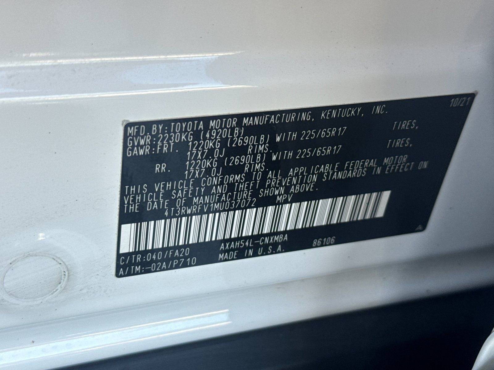 2021 Toyota RAV4 Hybrid XLE