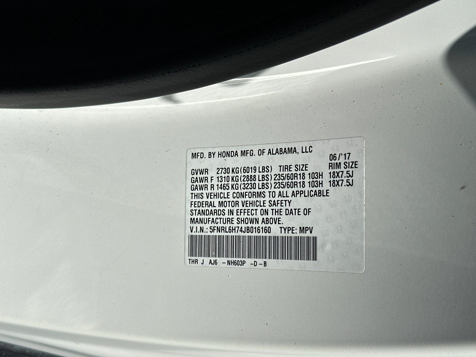 2018 Honda Odyssey EX-L