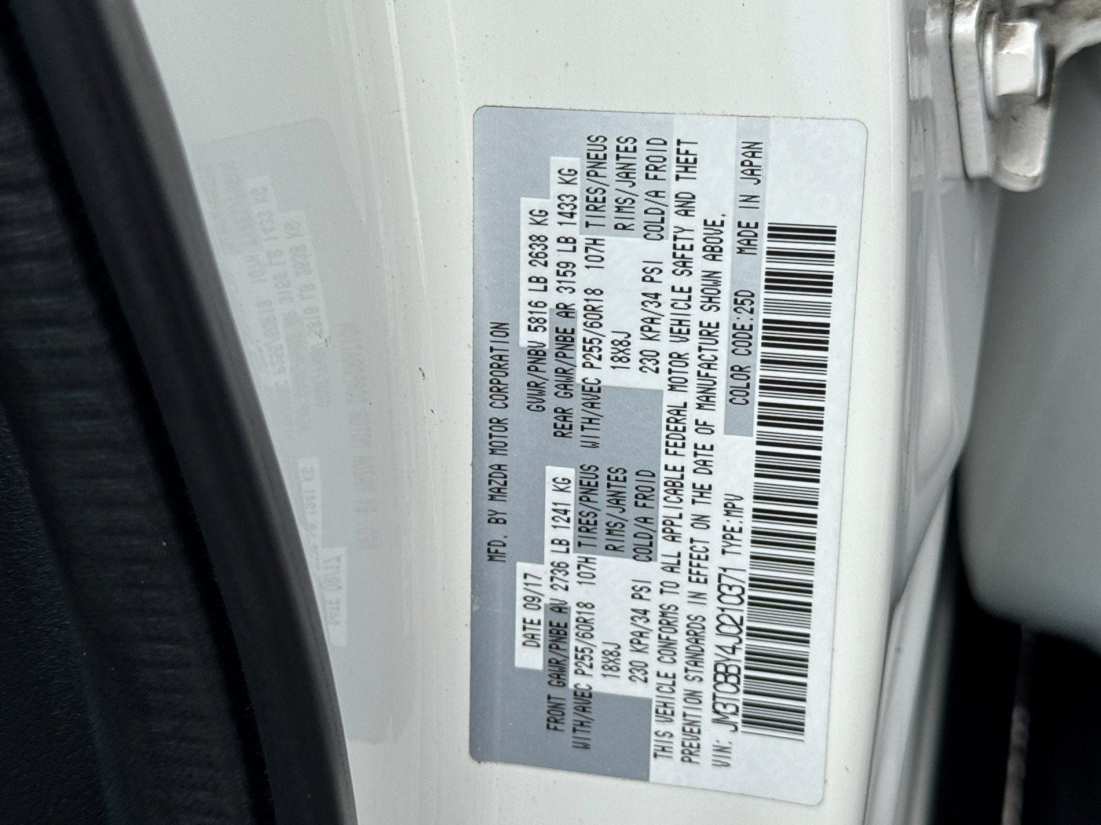 2018 Mazda Mazda CX-9 Sport