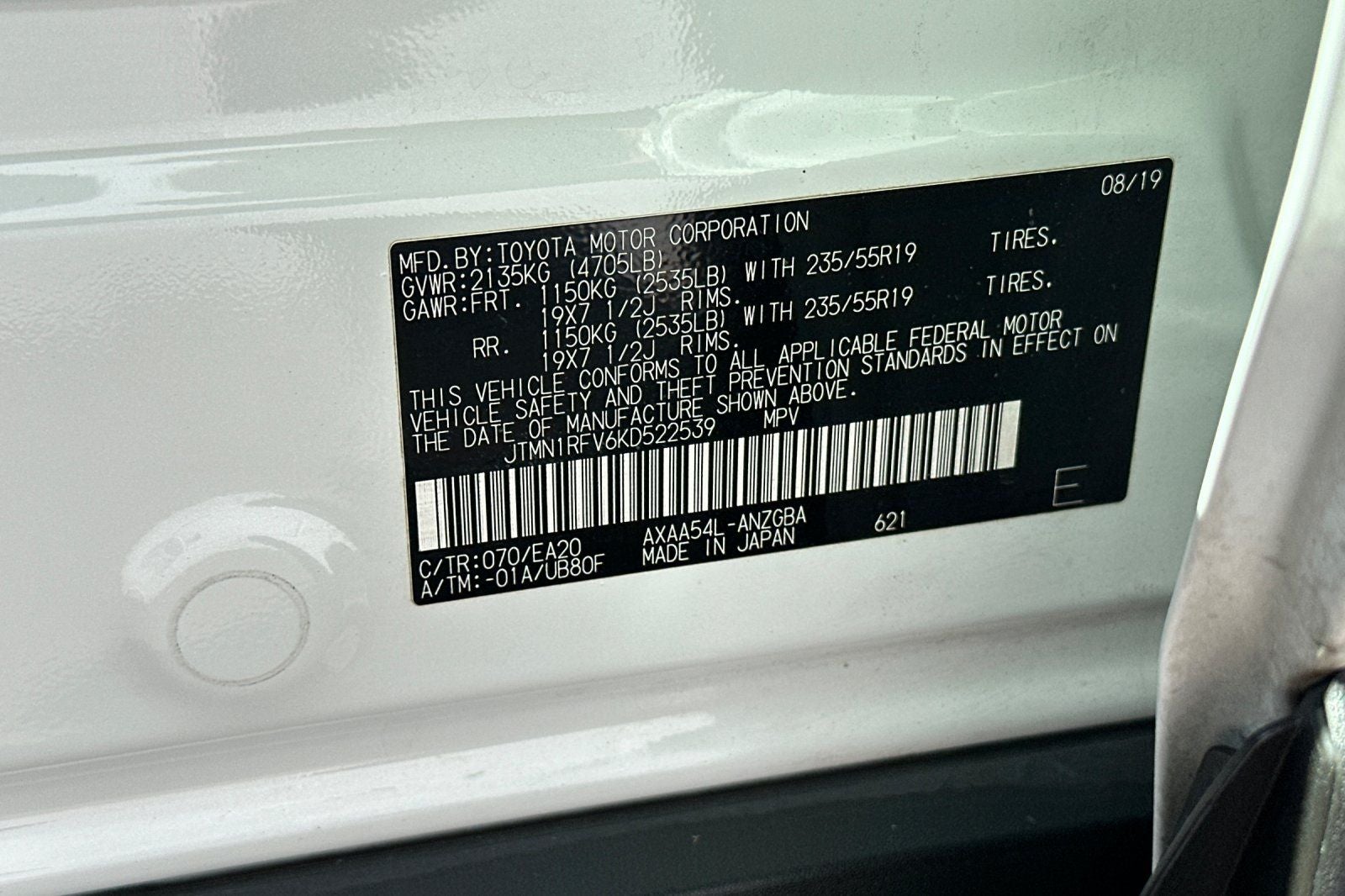 2019 Toyota RAV4 Limited AWD