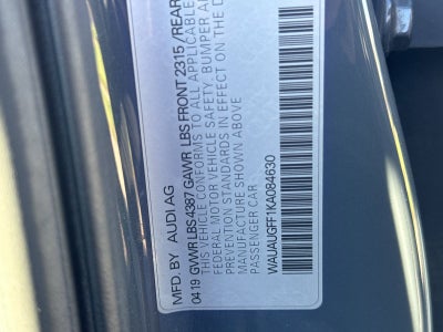 2019 Audi A3 2.0T Premium FrontTrak