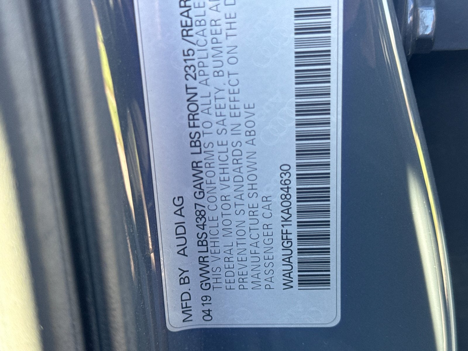 2019 Audi A3 2.0T Premium FrontTrak