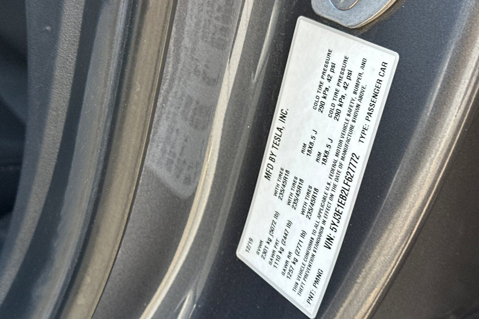 2020 Tesla Model 3 Long Range